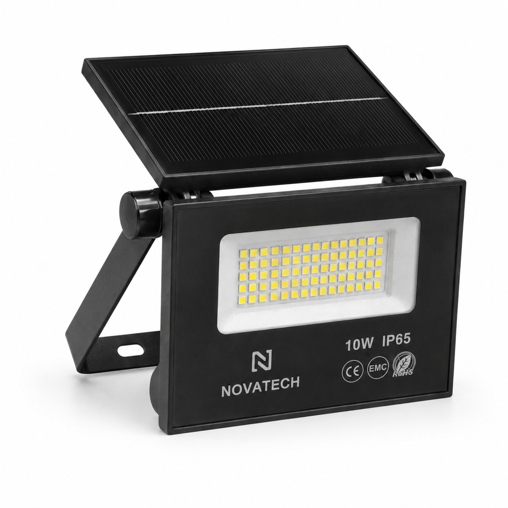 NOVATECH TERRA SPOT solar LED wall light on white background